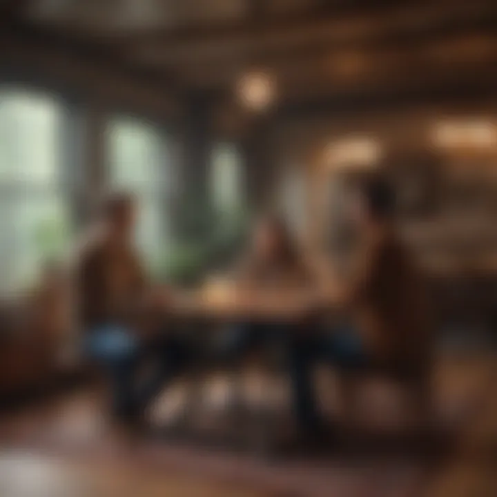 A cozy setting where friends are engaged in deep conversation