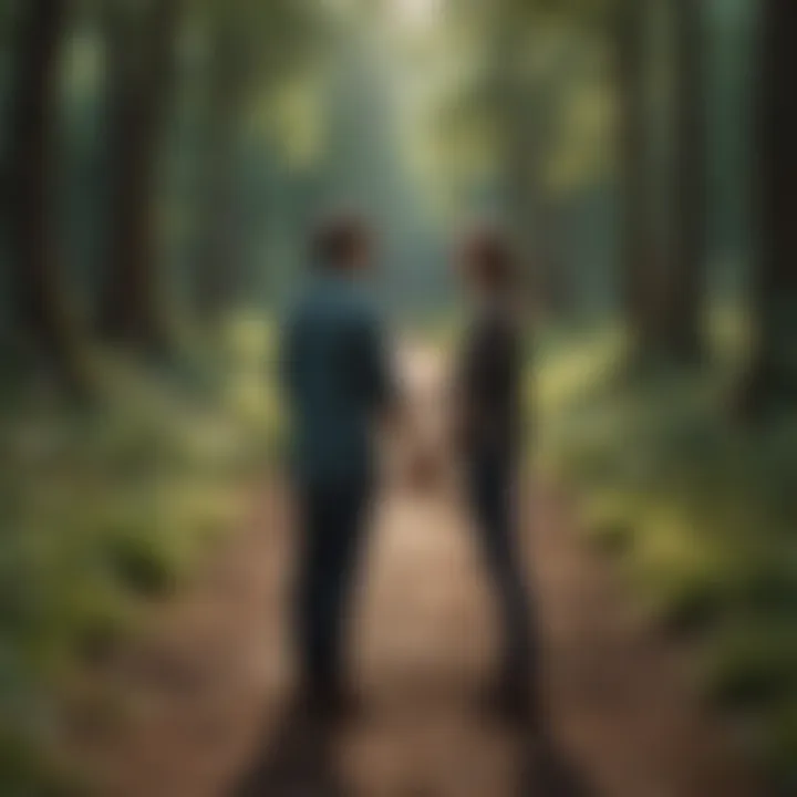 A serene landscape symbolizing personal growth through friendship