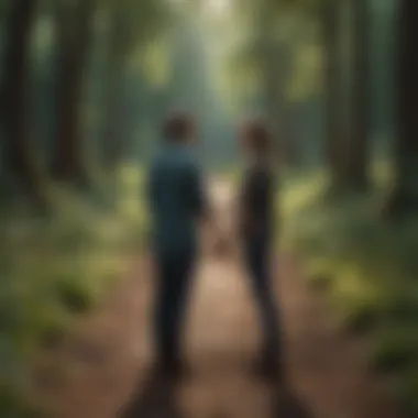 Growth Through Connection A serene landscape symbolizing personal growth through friendship