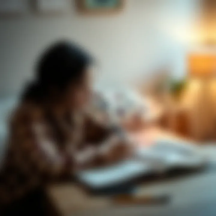 An individual journaling to manage stress and emotions.