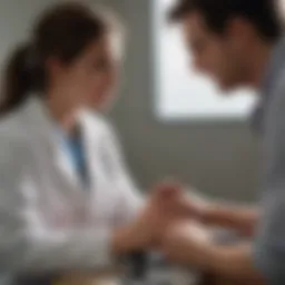 A pediatrician conducting a developmental assessment for autism