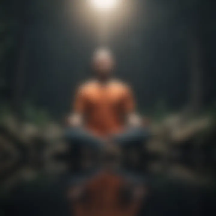 A person meditating, symbolizing mindfulness and self-awareness