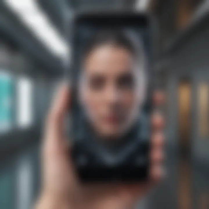 Illustration of a futuristic phone technology