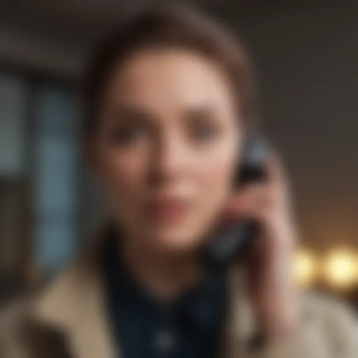 Conceptual image depicting a phone call being intercepted