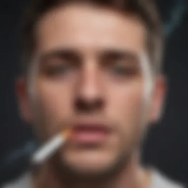 Navigating the Path of Withdrawal Symptoms Visual representation of withdrawal symptoms during smoking cessation