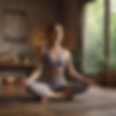 Mindful Yoga Practice Woman practicing yoga in a peaceful setting