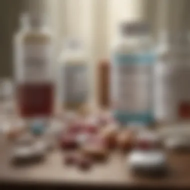 Diverse Medications in Mental Health Treatment A diverse group of medications on a table